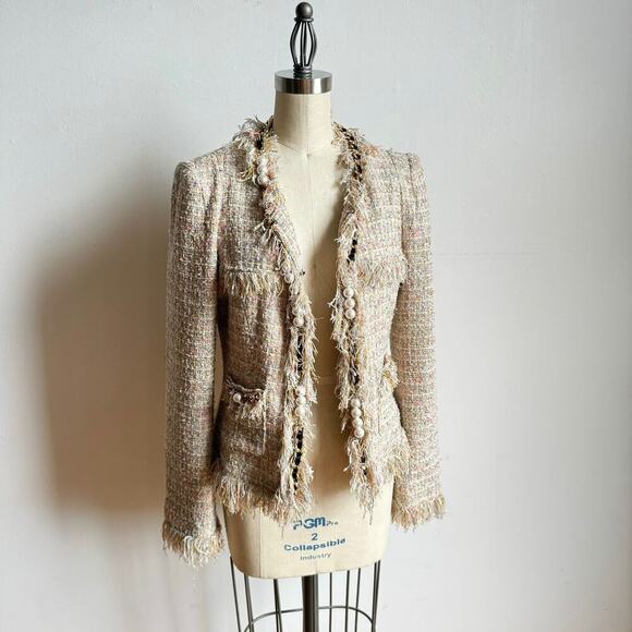 MCGINN FOR NORDSTROM 'Elizabeth' Pastel Tweed Boucle Blazer - Picture 1 of 10